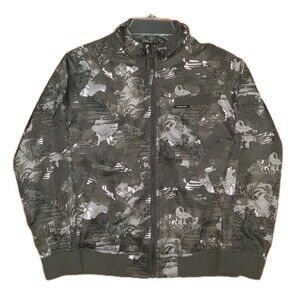 Members Only Girls Camo Rose Boyfriend Satin Zip Front 80s Bomber Jacket Size 12